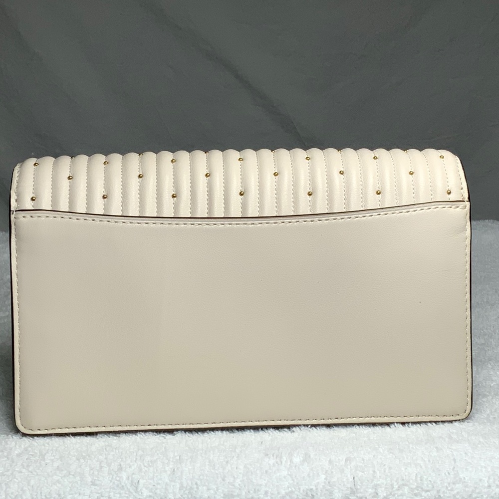 Coach Callie Foldover Clutch With Quilting And Rivets 76543 - Picture 2 of 14